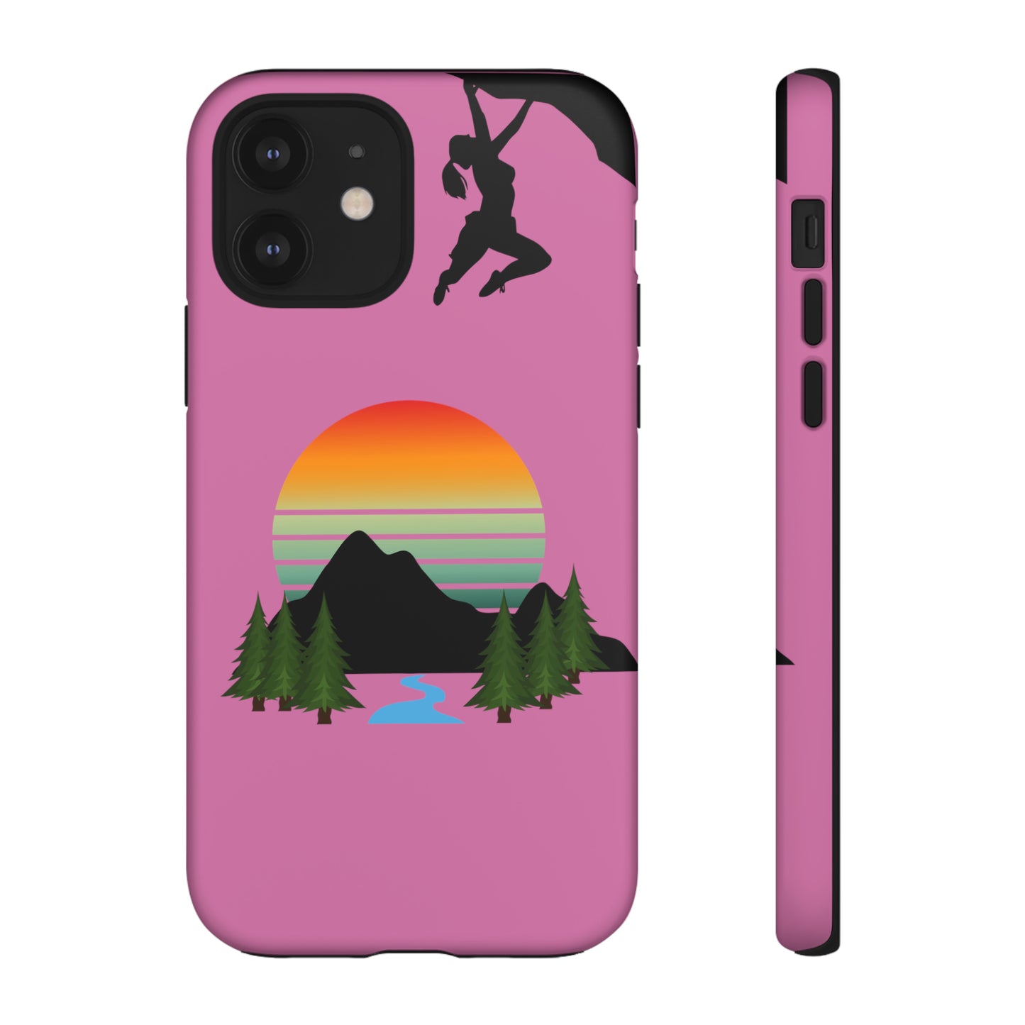 Girl Climbing Tough iPhone Case-Pink