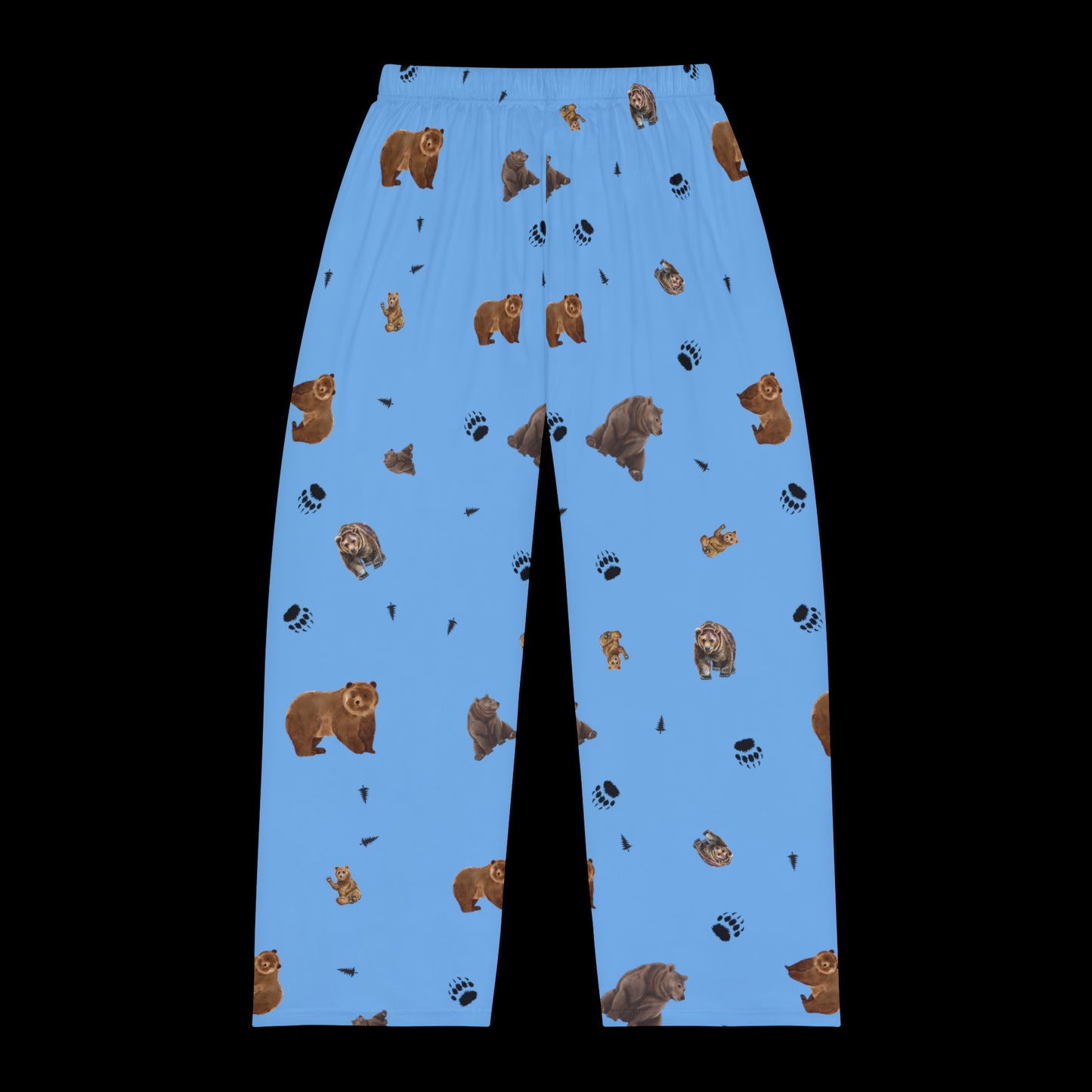 Men's Pajama Pants-Bear Pattern-Blue