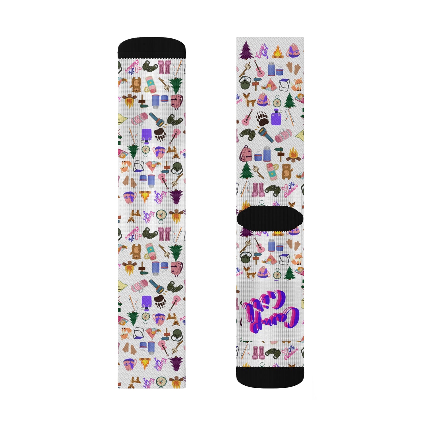 Girls Camp Pattern-Sublimation Socks