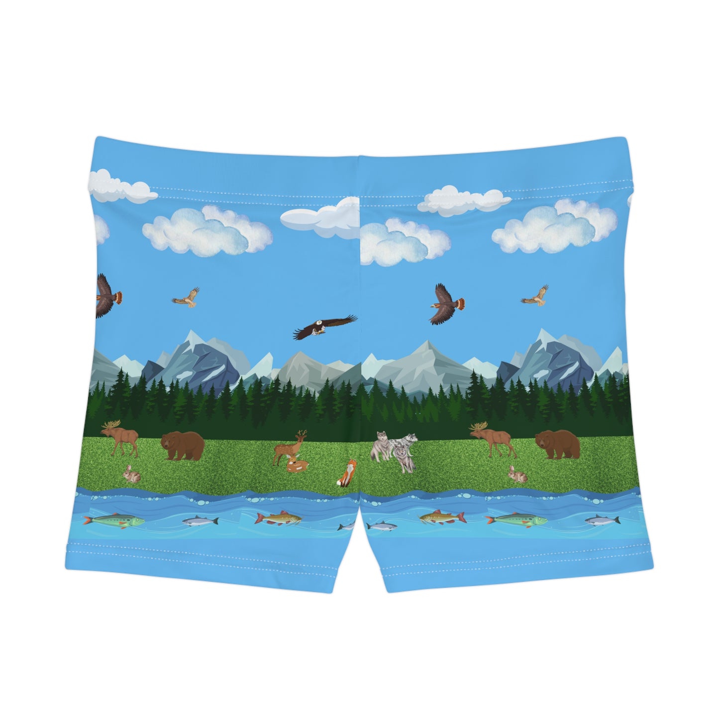 Horizontal Oudoors Pattern Women's Shorts