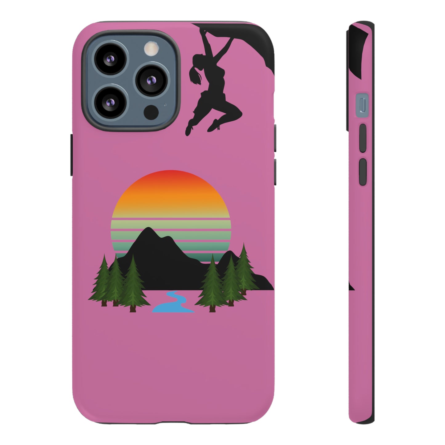 Girl Climbing Tough iPhone Case-Pink