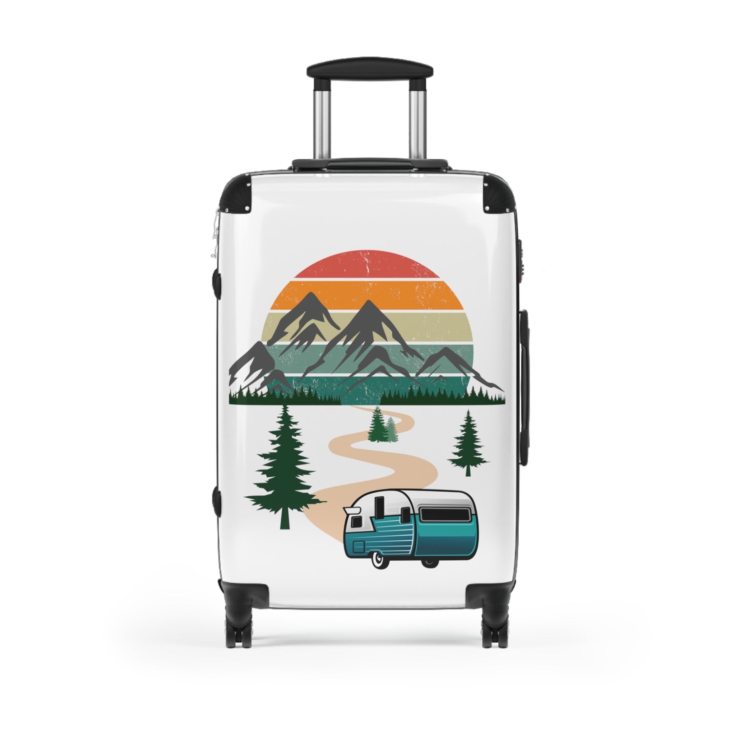 Camper With Mountains Patter Suitcase