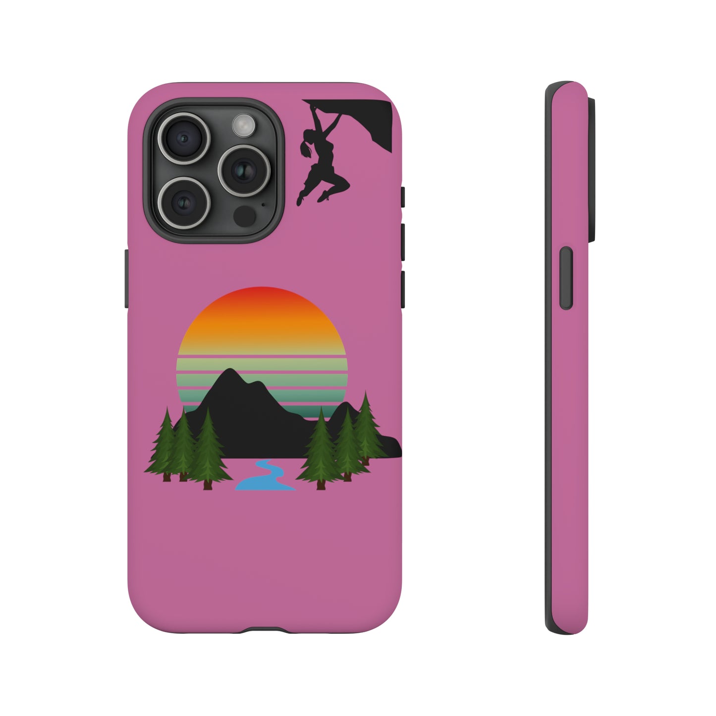 Girl Climbing Tough iPhone Case-Pink