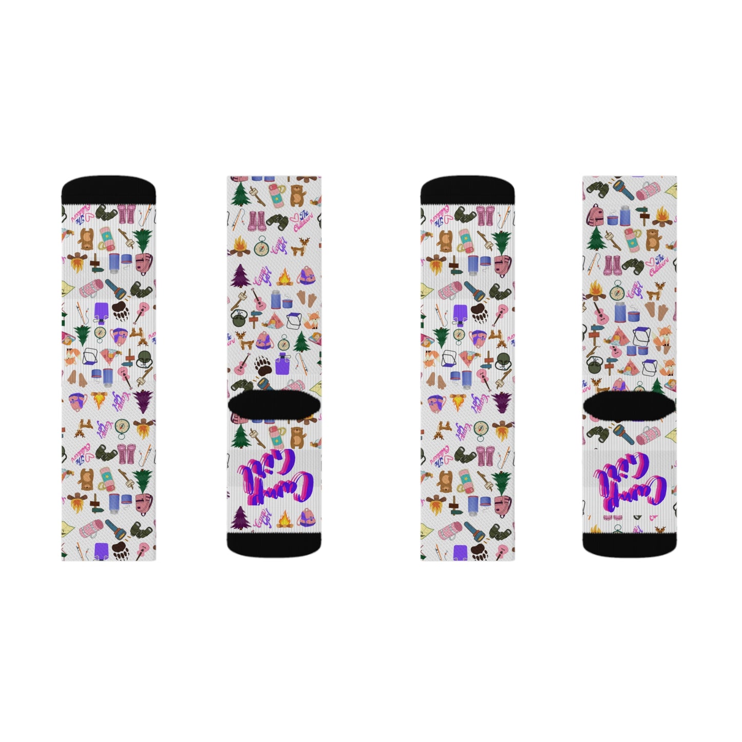 Girls Camp Pattern-Sublimation Socks