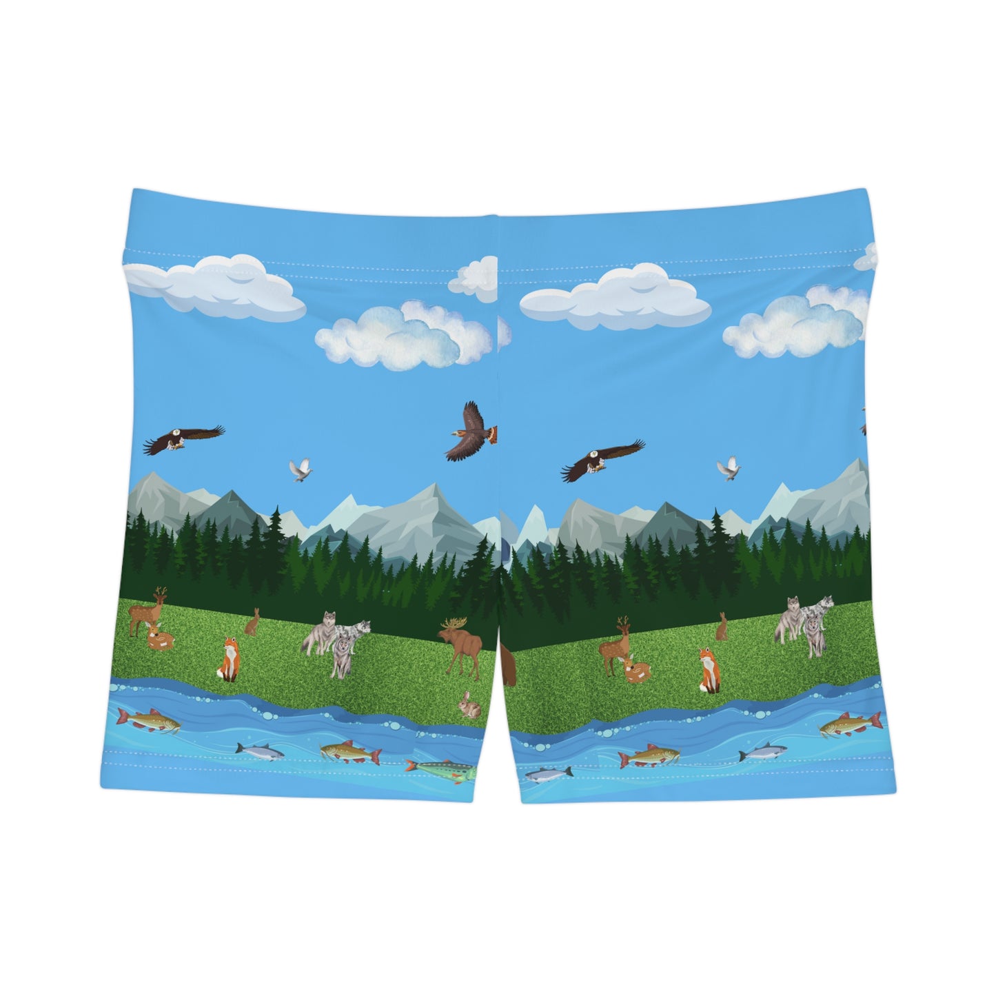 Horizontal Oudoors Pattern Women's Shorts