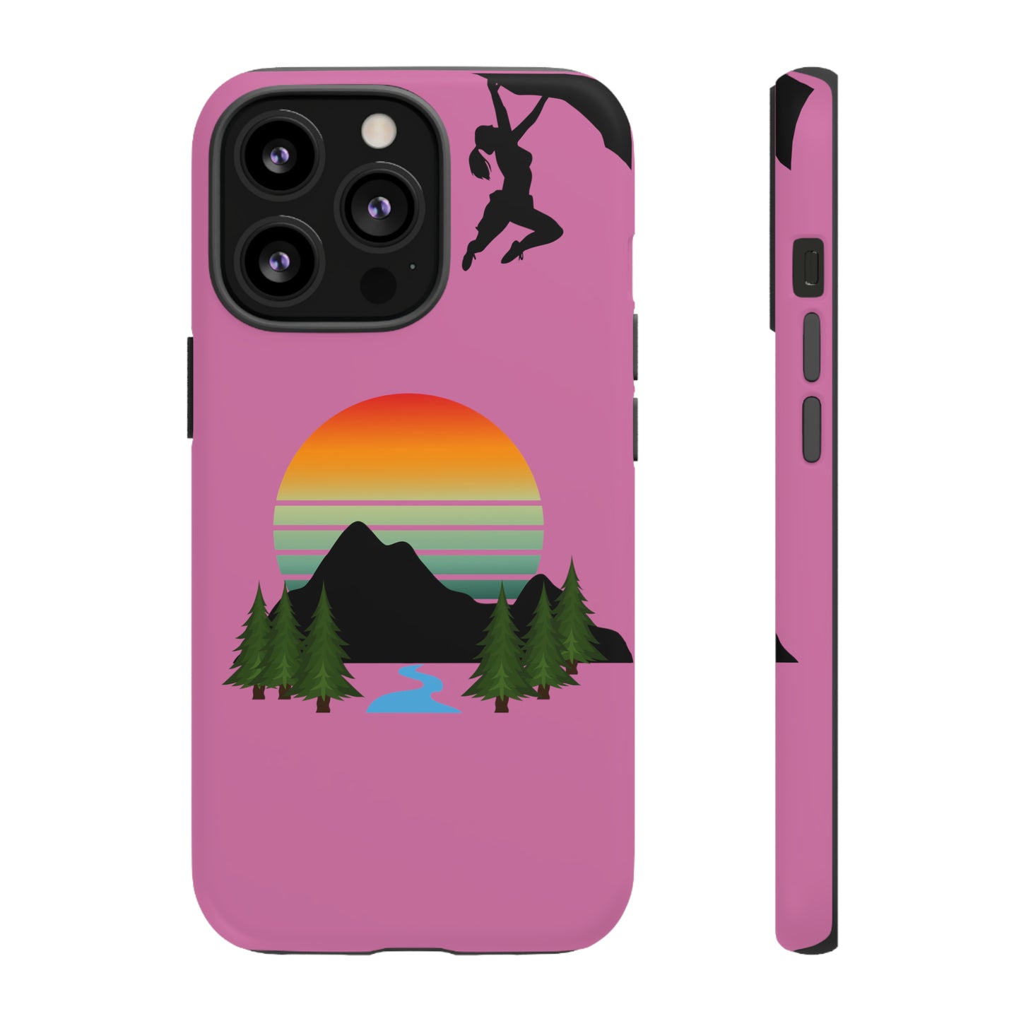 Girl Climbing Tough iPhone Case-Pink