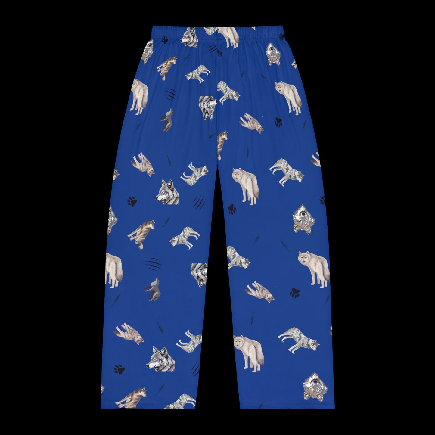 Men's Pajama Pants-Wolf Pattern-Blue – Adventure Aspect