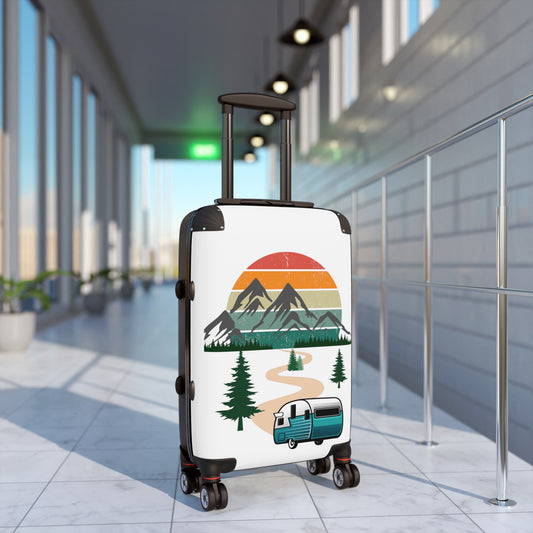 Camper With Mountains Patter Suitcase