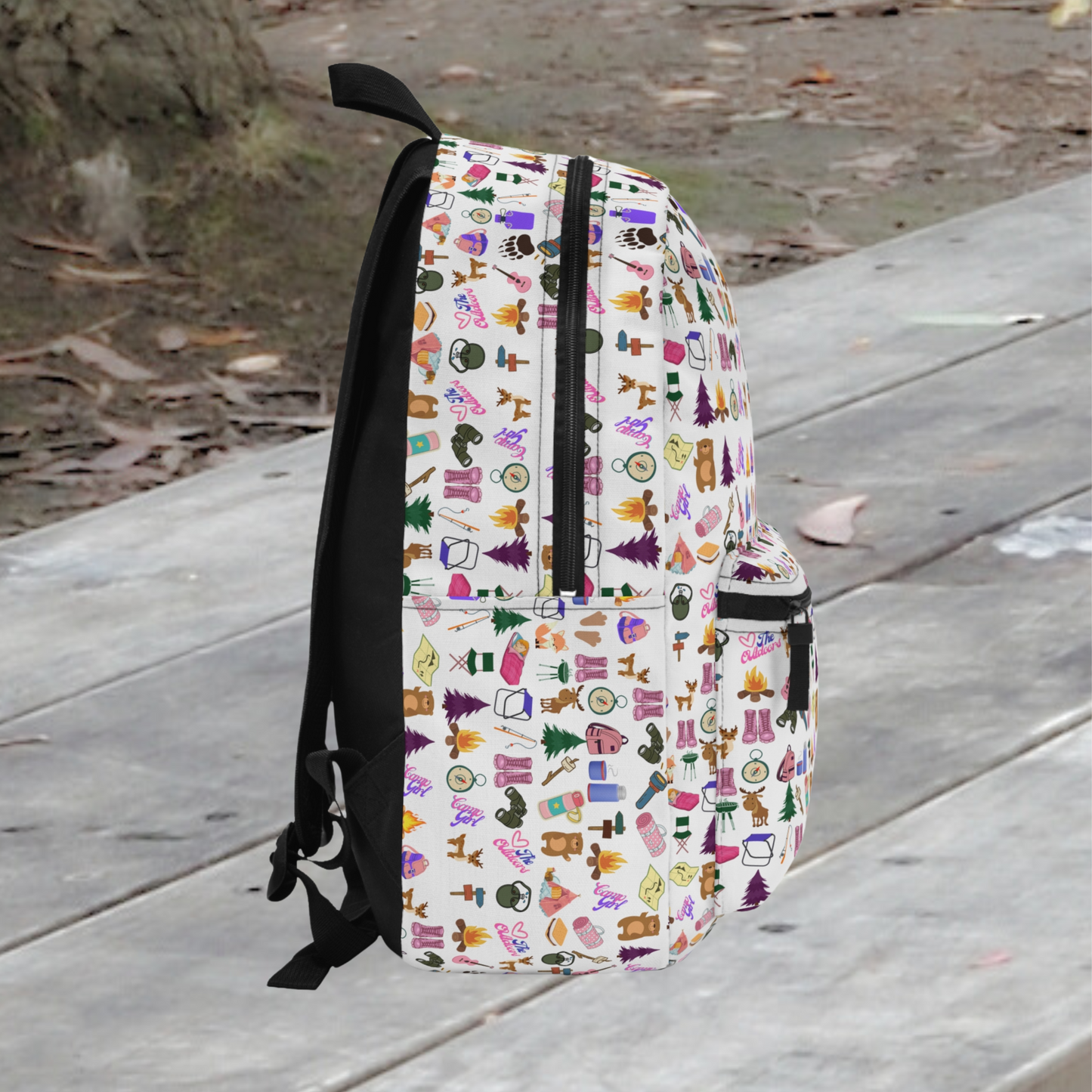 Cute Girls Camp Pattern Backpack