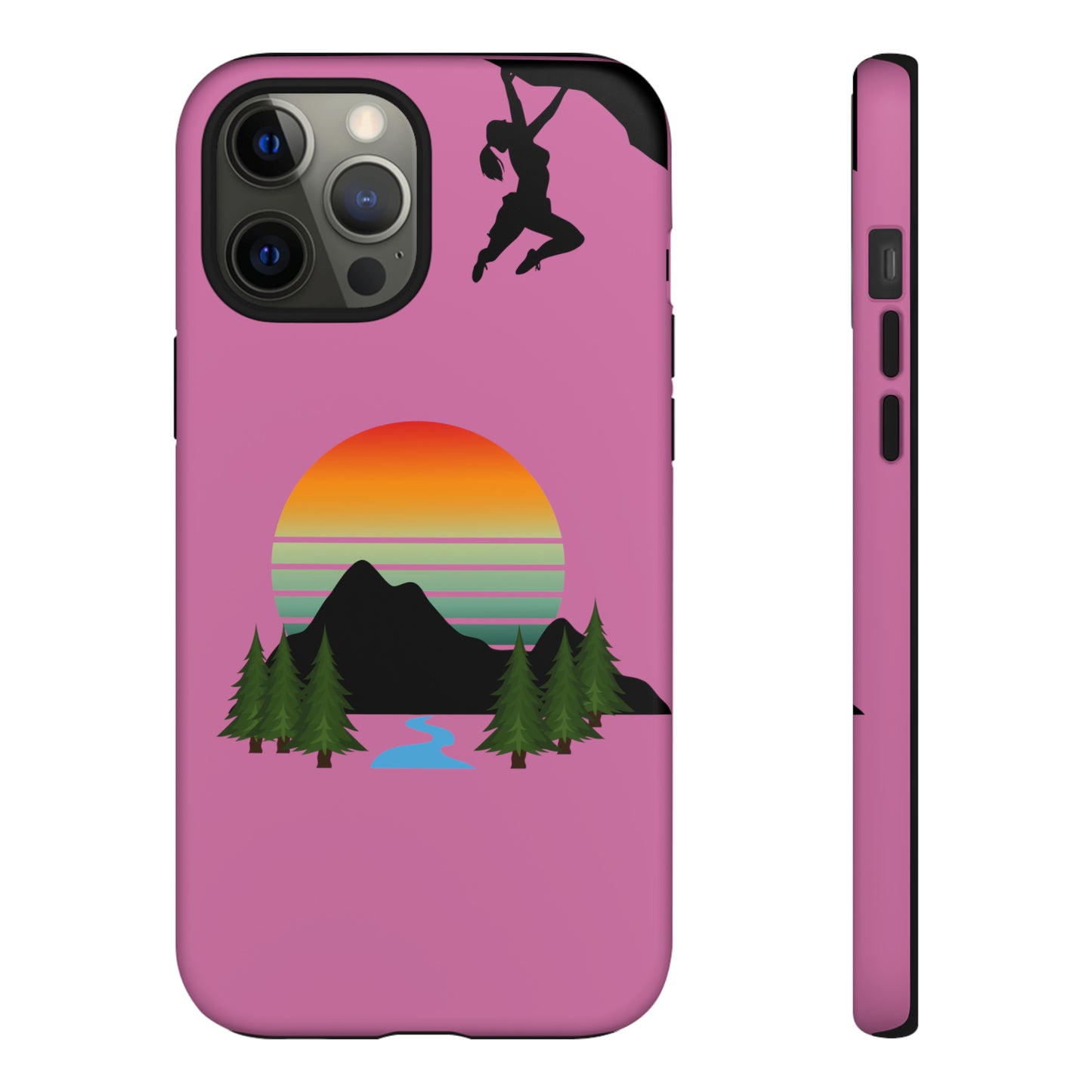 Girl Climbing Tough iPhone Case-Pink