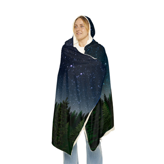 Hooded Snuggle Blanket-Starry Sky Campsite