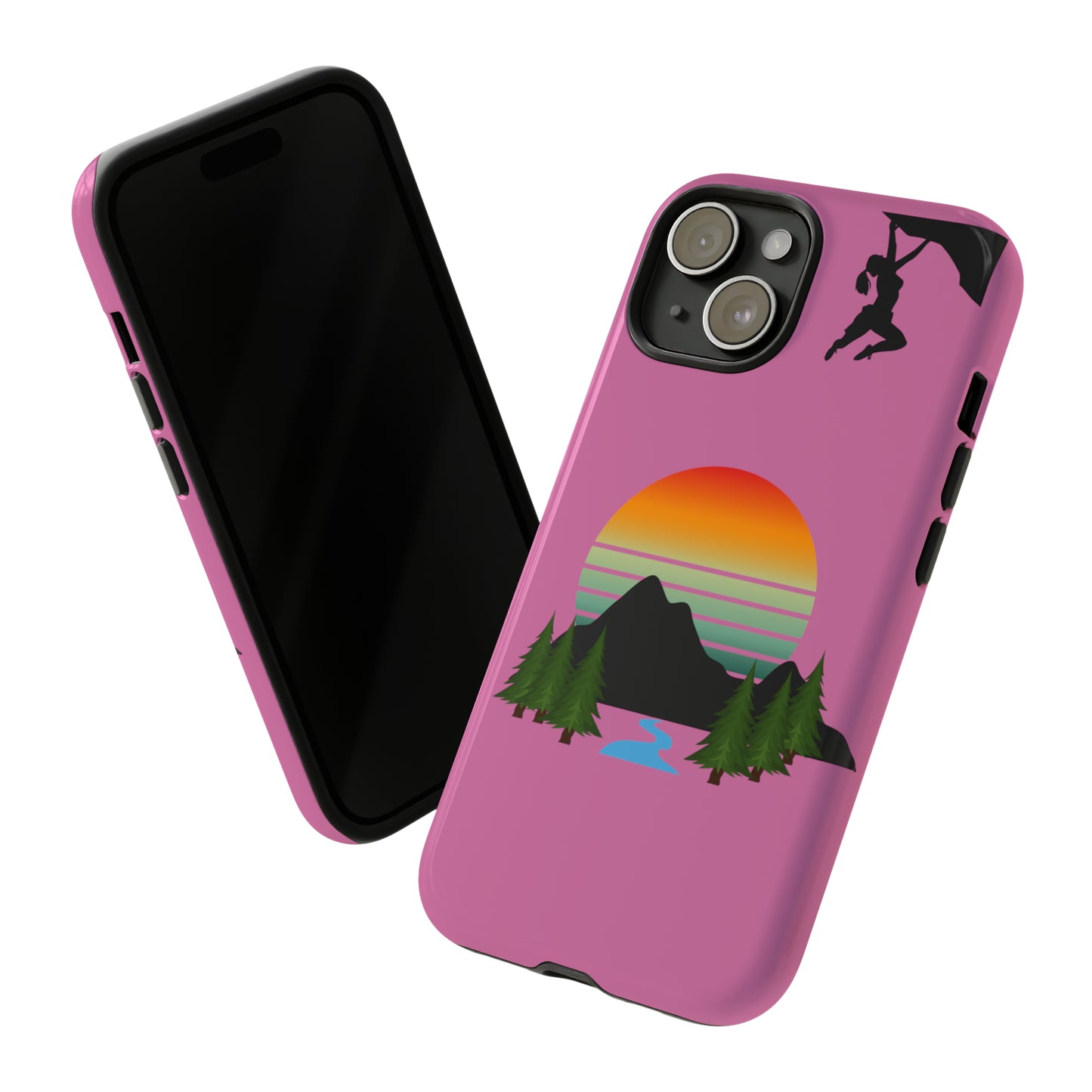 Girl Climbing Tough iPhone Case-Pink