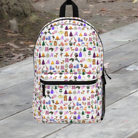 Cute Girls Camp Pattern Backpack