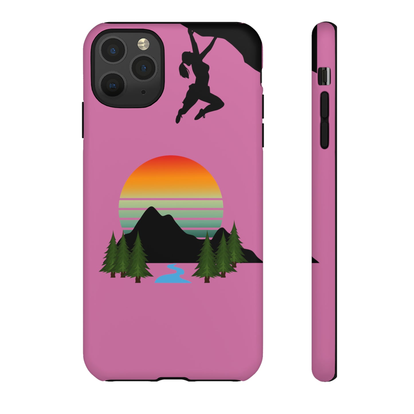 Girl Climbing Tough iPhone Case-Pink