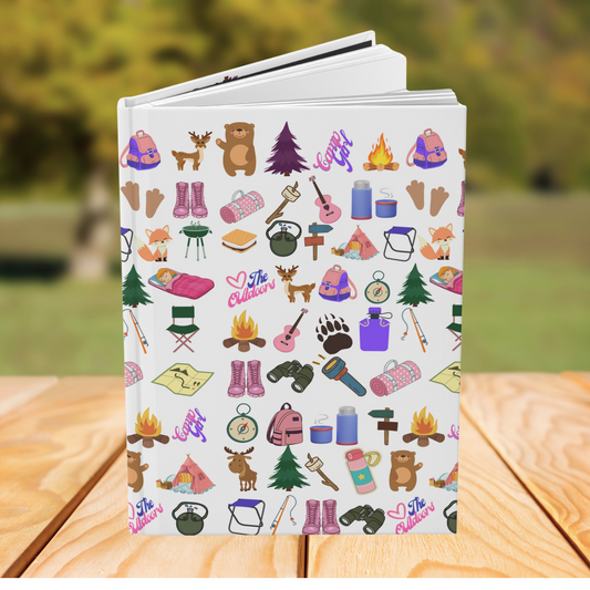 Girls Camp Pattern Hardcover Journal Matte