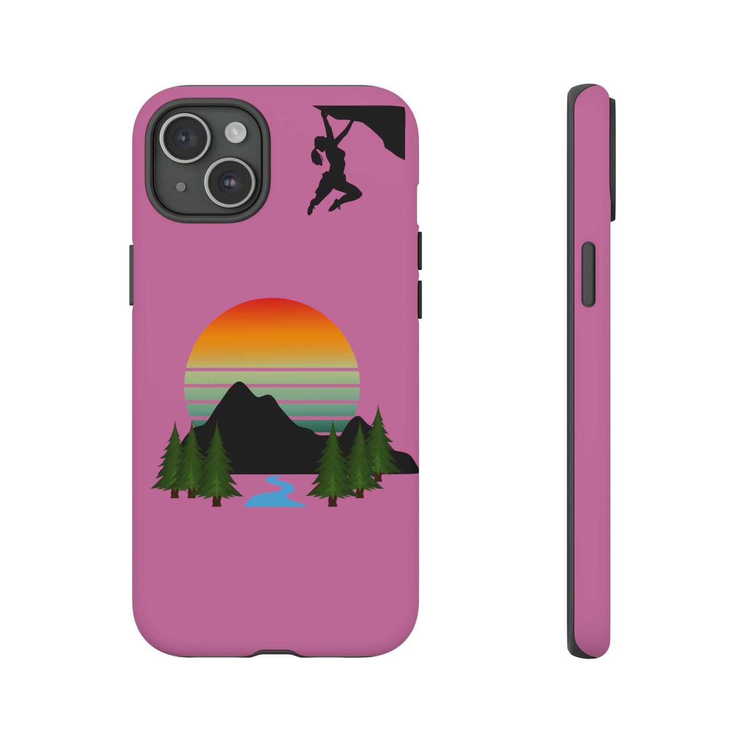 Girl Climbing Tough iPhone Case-Pink