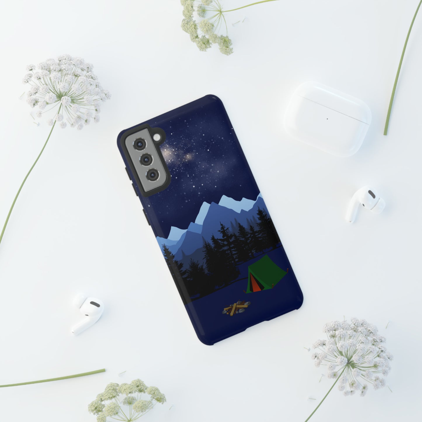 Camping Tent Under the Stars-Tough Android Phone Case