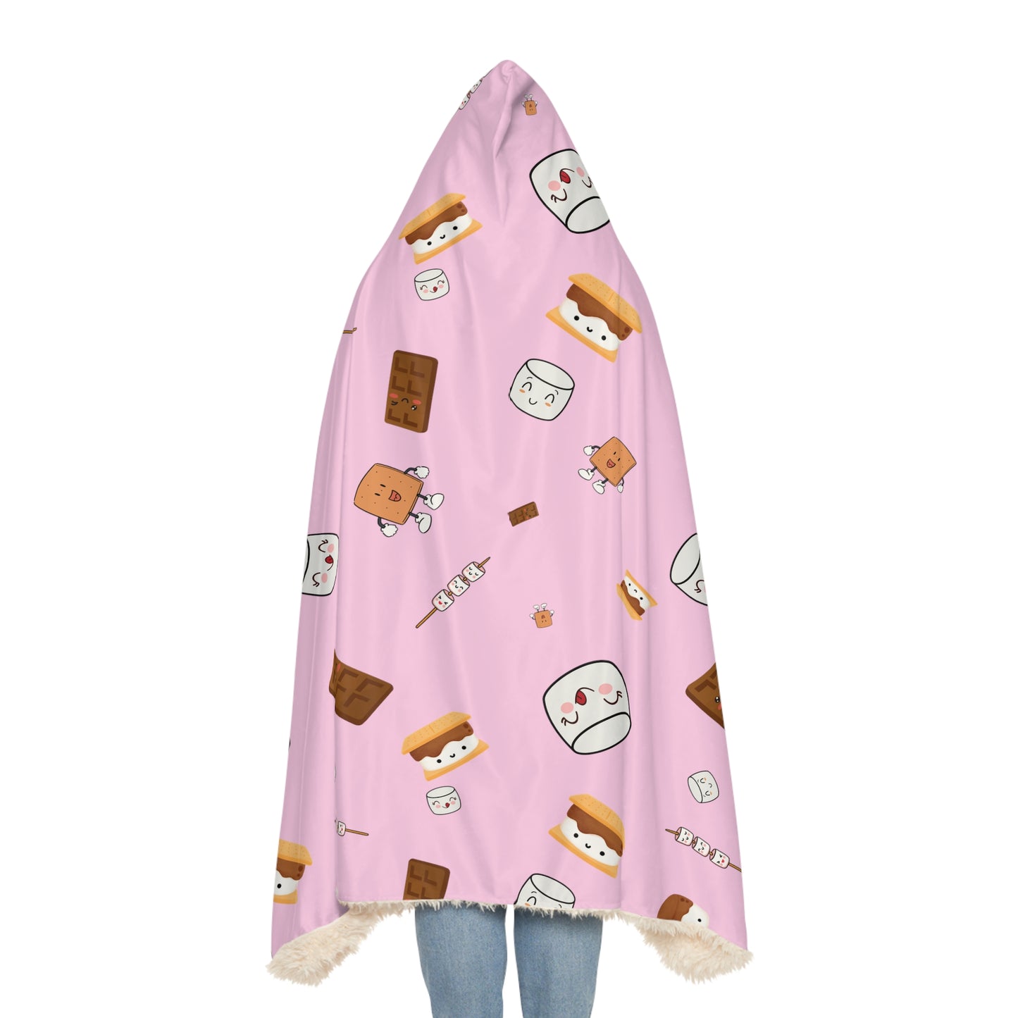 Hooded Snuggle Blanket-Cutesy Marshmallows Pattern-4 Colors!