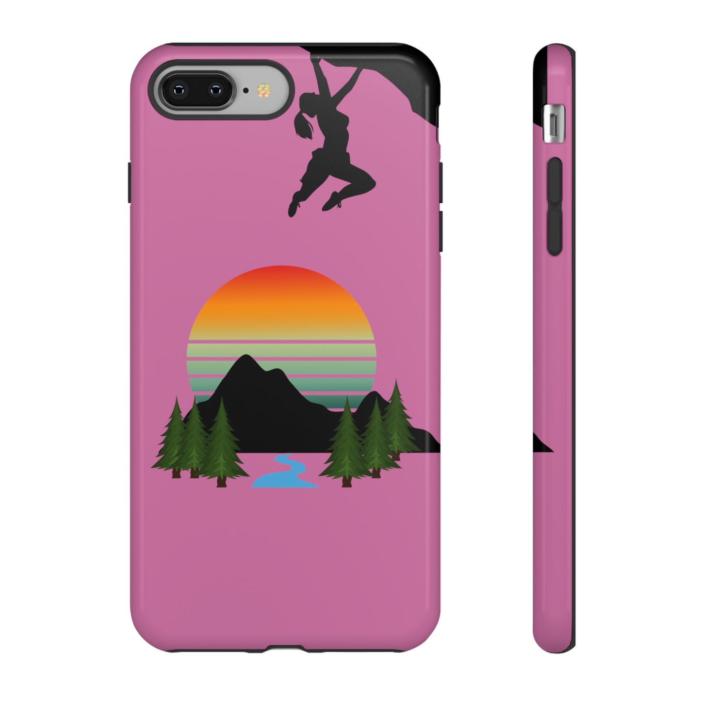 Girl Climbing Tough iPhone Case-Pink