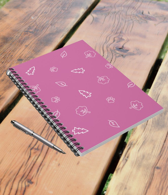 Camp Pattern Spiral Notebook - Ruled Line-4 Colors