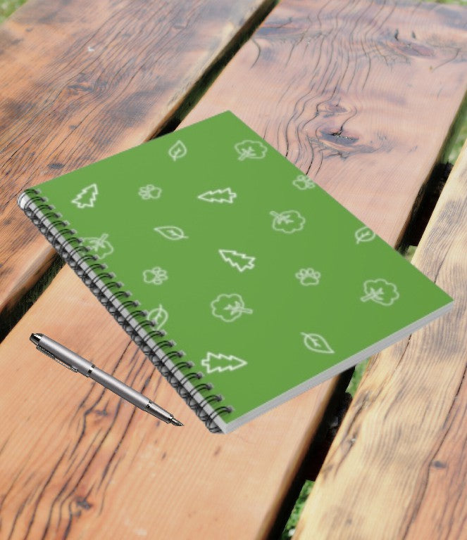 Camp Pattern Spiral Notebook - Ruled Line-4 Colors