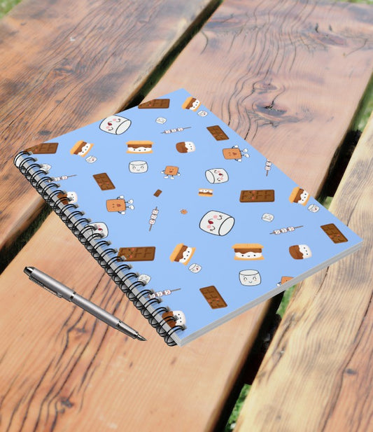 Cutesy S'more's Pattern Spiral Notebook - Ruled Line-3 Colors