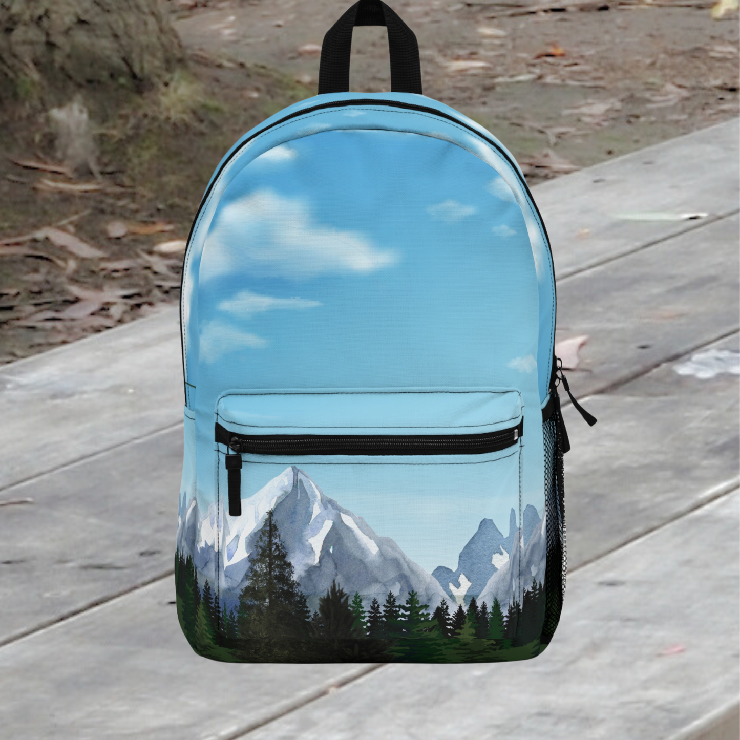 Woods and Mountains Graphic Backpack