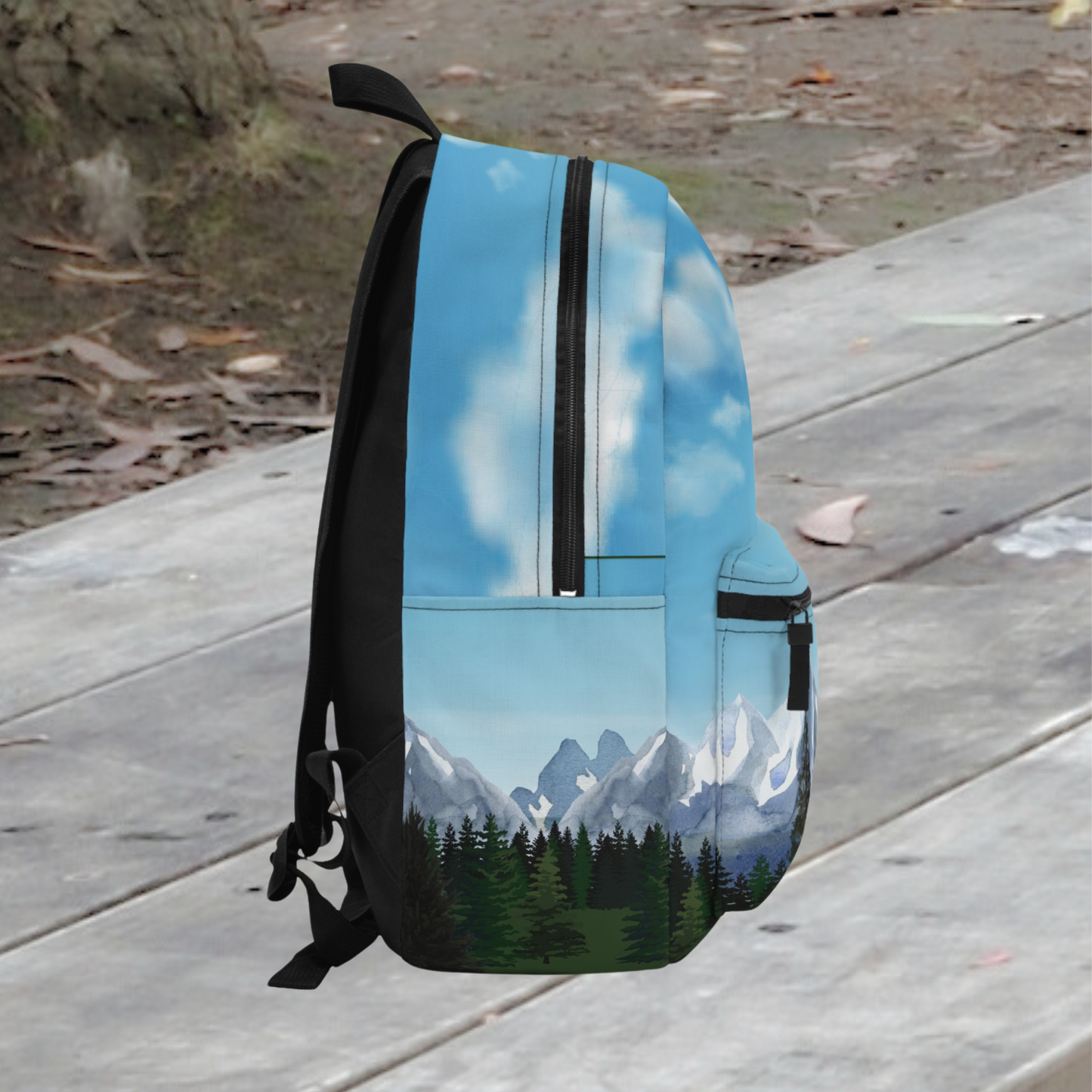 Woods and Mountains Graphic Backpack