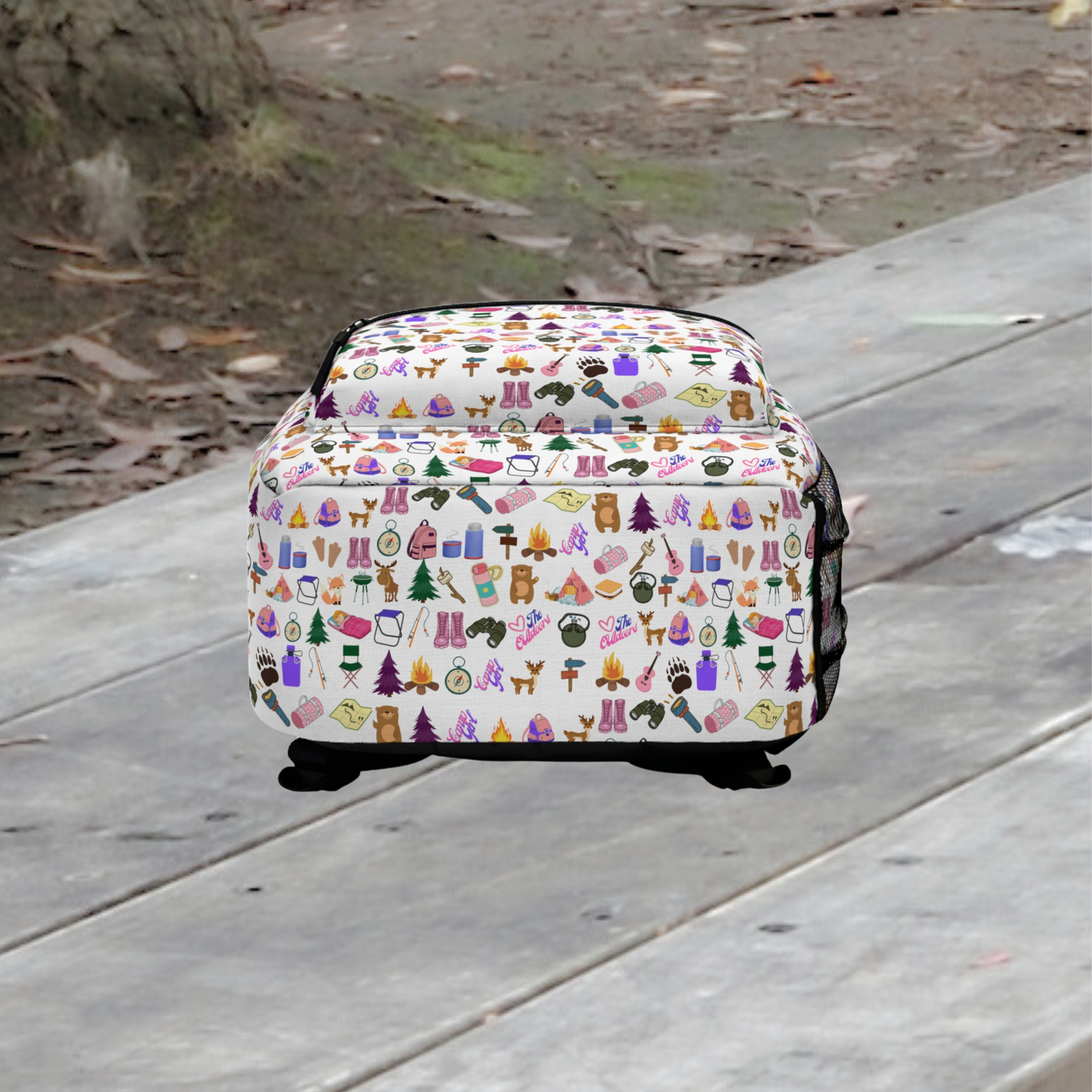 Cute Girls Camp Pattern Backpack